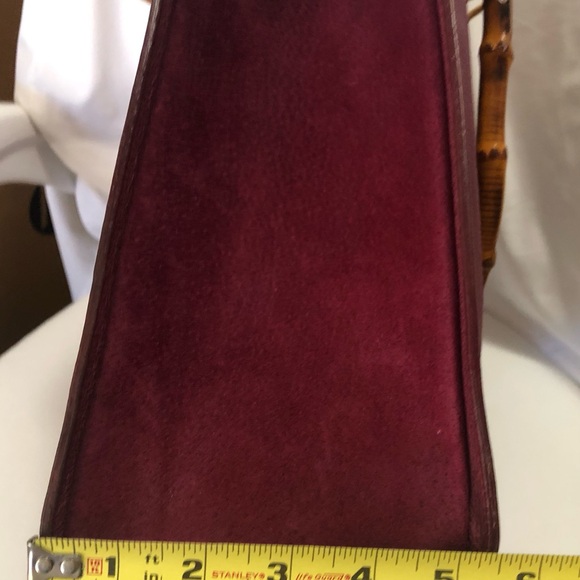 Authentic Gucci Diana Bamboo Burgundy Tote Bag - Picture 13 of 15